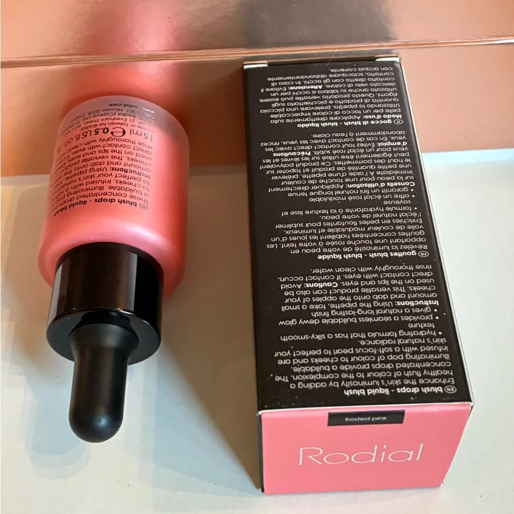 RODIAL Blush Drops Liquid Blush $55 MSRP *Frosted Pink* Full Size! BNIB!